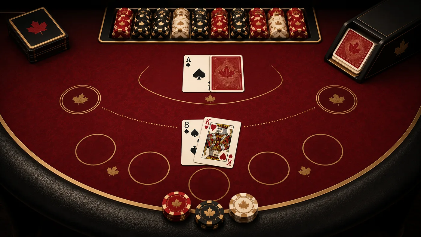 Spanish 21 blackjack illustration showing multiple card combinations
